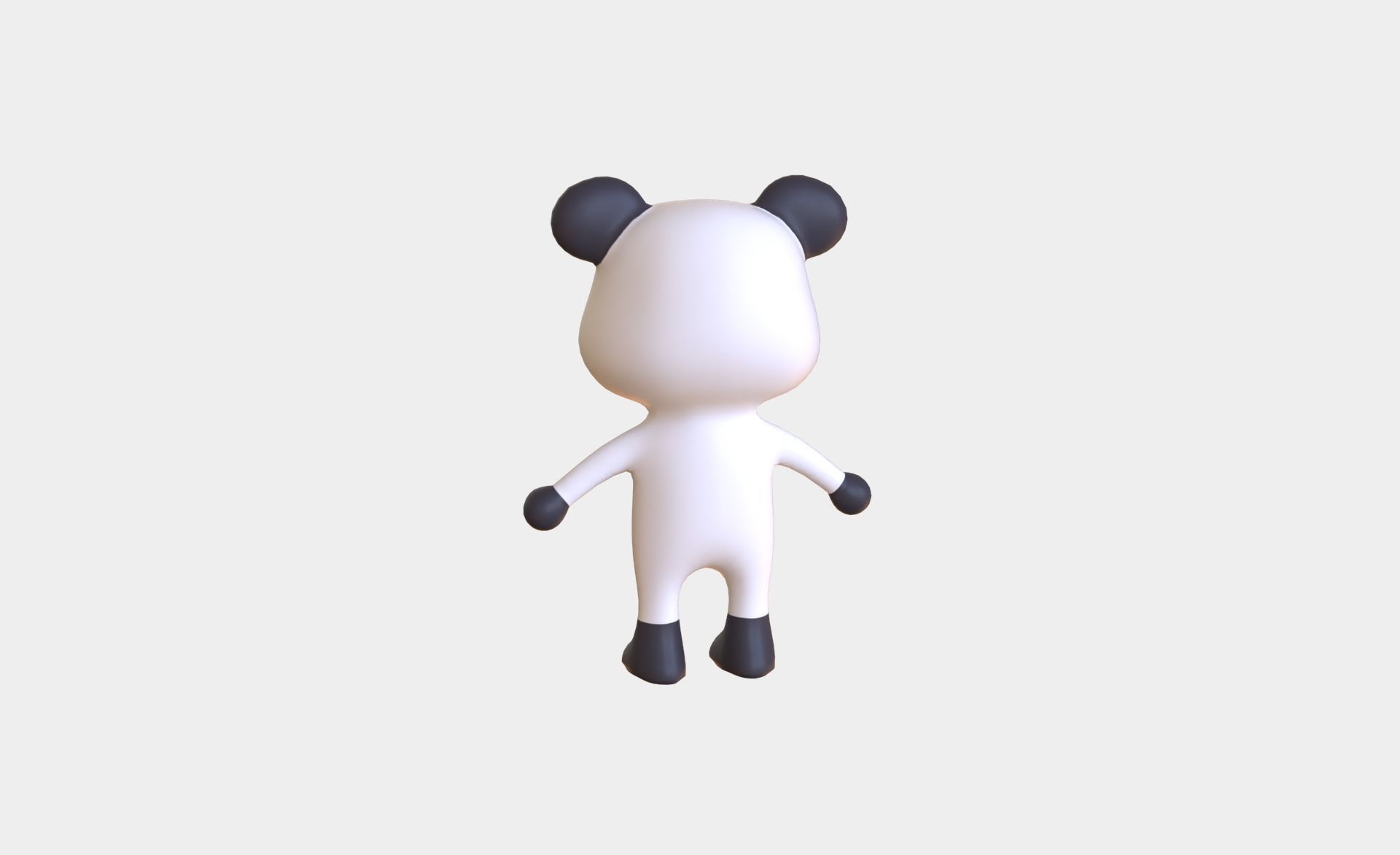 High-Quality 3D Cute Panda - Animated for Games Low-poly 3D model_9