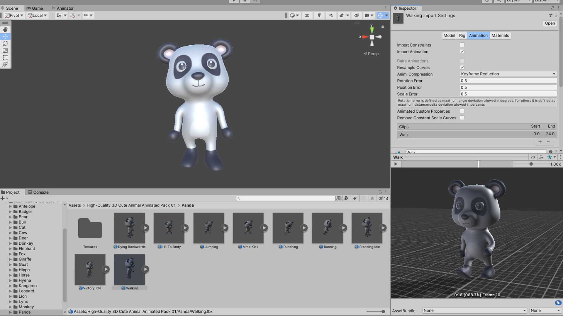 High-Quality 3D Cute Panda - Animated for Games Low-poly 3D model_3