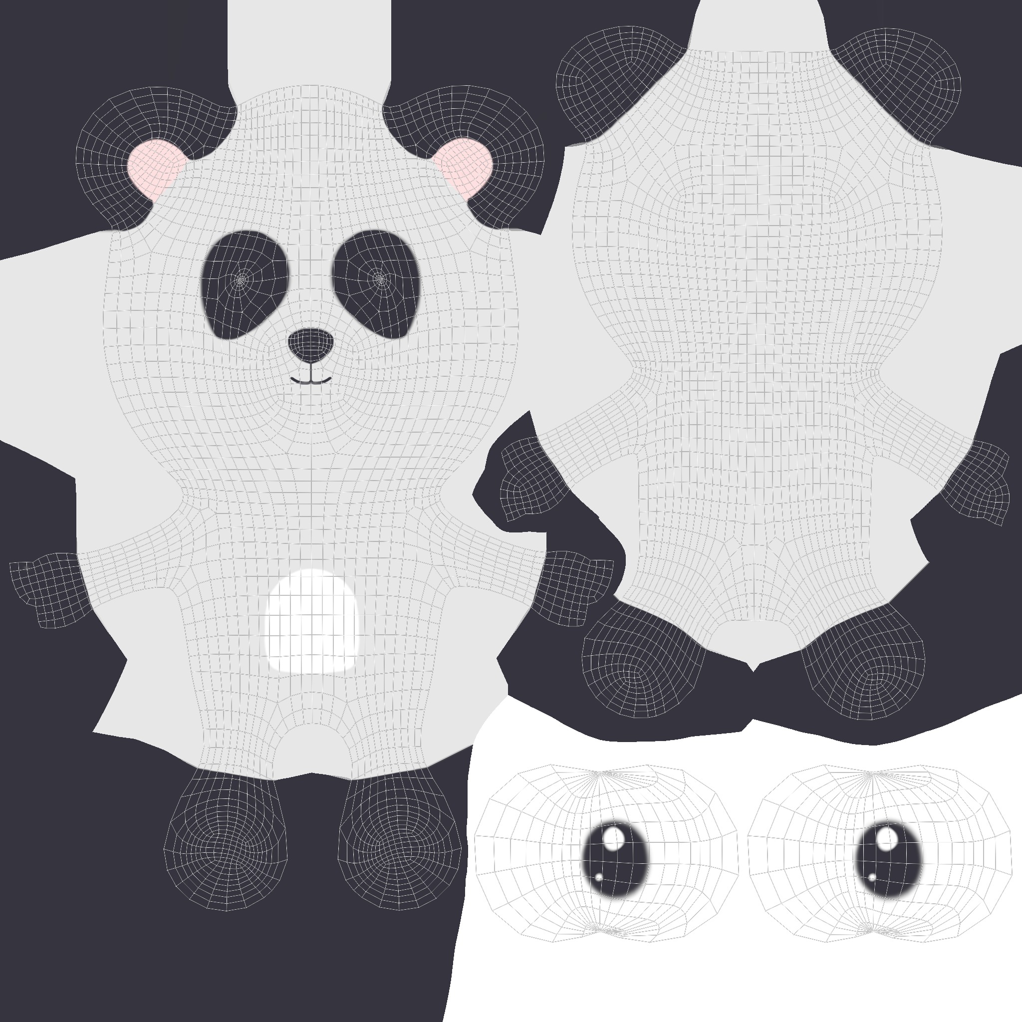 High-Quality 3D Cute Panda - Animated for Games Low-poly 3D model_12