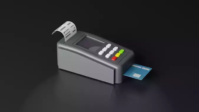 POS machine Free low-poly 3D model