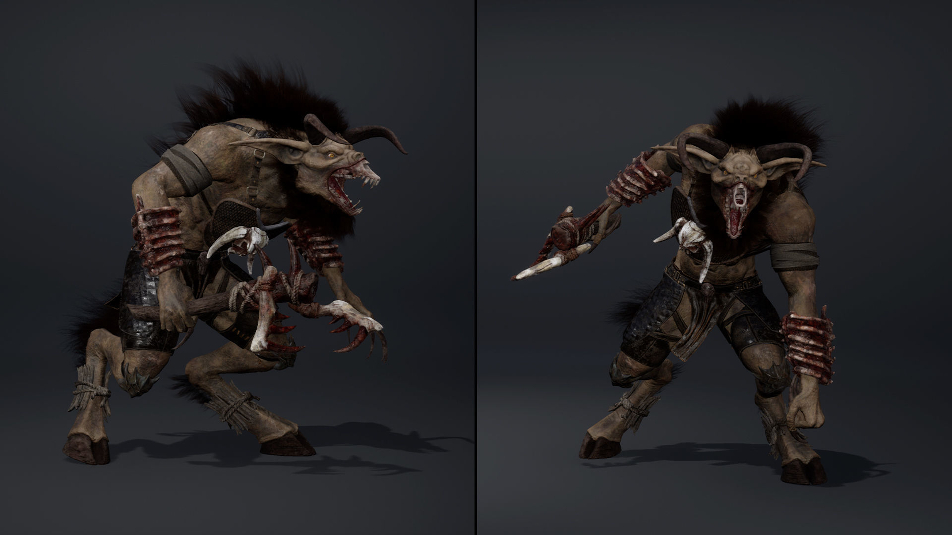 Shadow Barbar Arm2 Brutal Low-poly 3D model_16