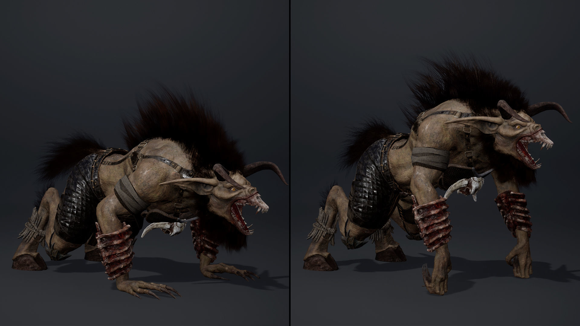 Shadow Barbar Arm2 Brutal Low-poly 3D model_8