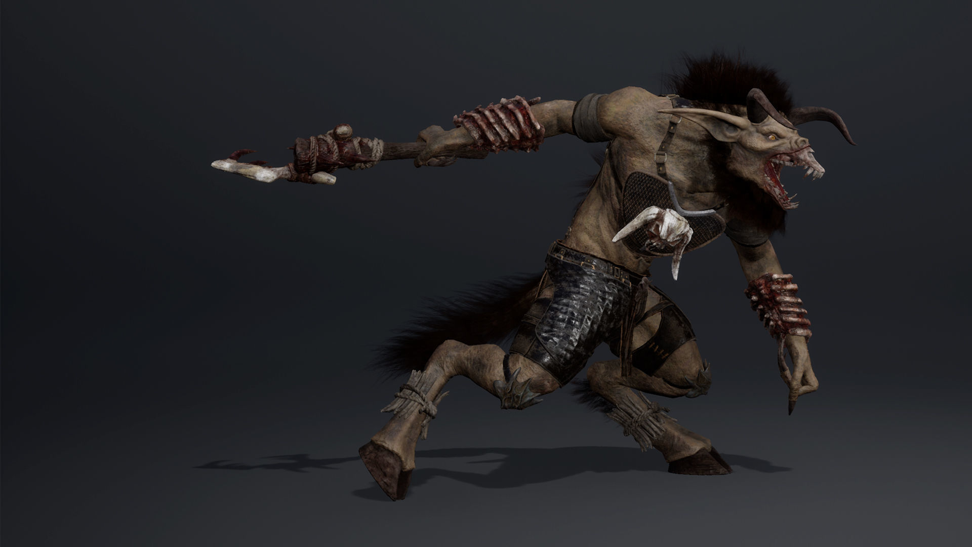 Shadow Barbar Arm2 Brutal Low-poly 3D model_17