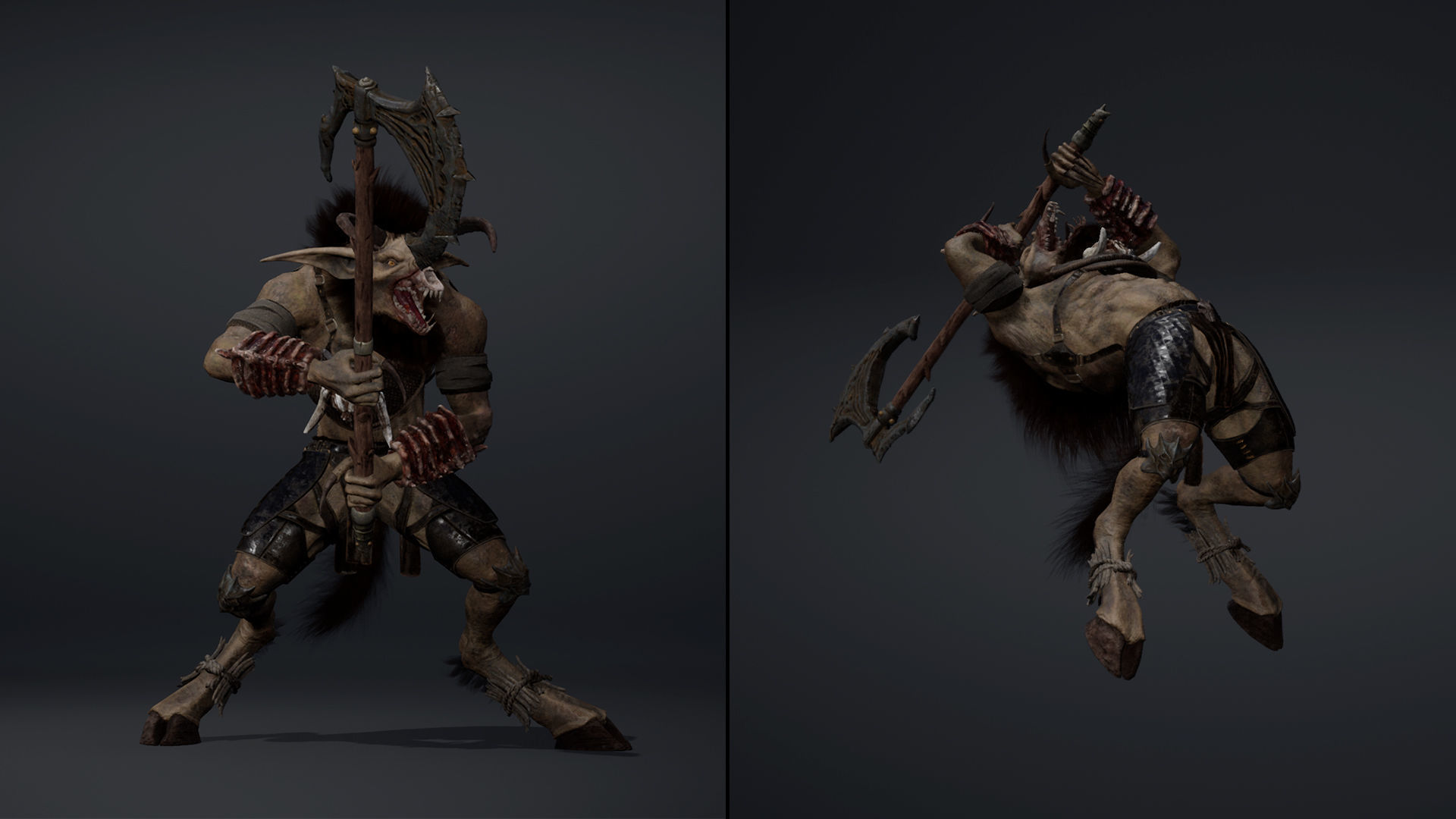 Shadow Barbar Arm2 Brutal Low-poly 3D model_11