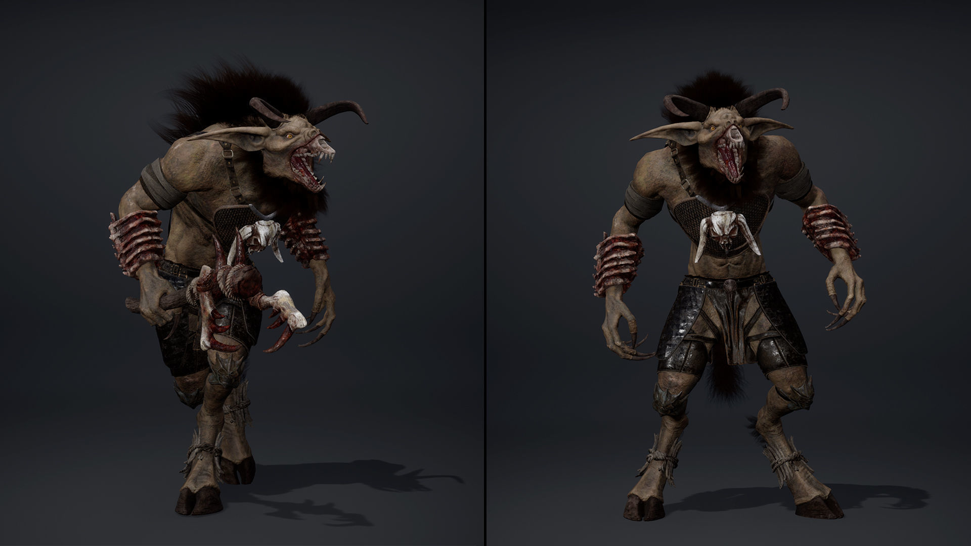 Shadow Barbar Arm2 Brutal Low-poly 3D model_14