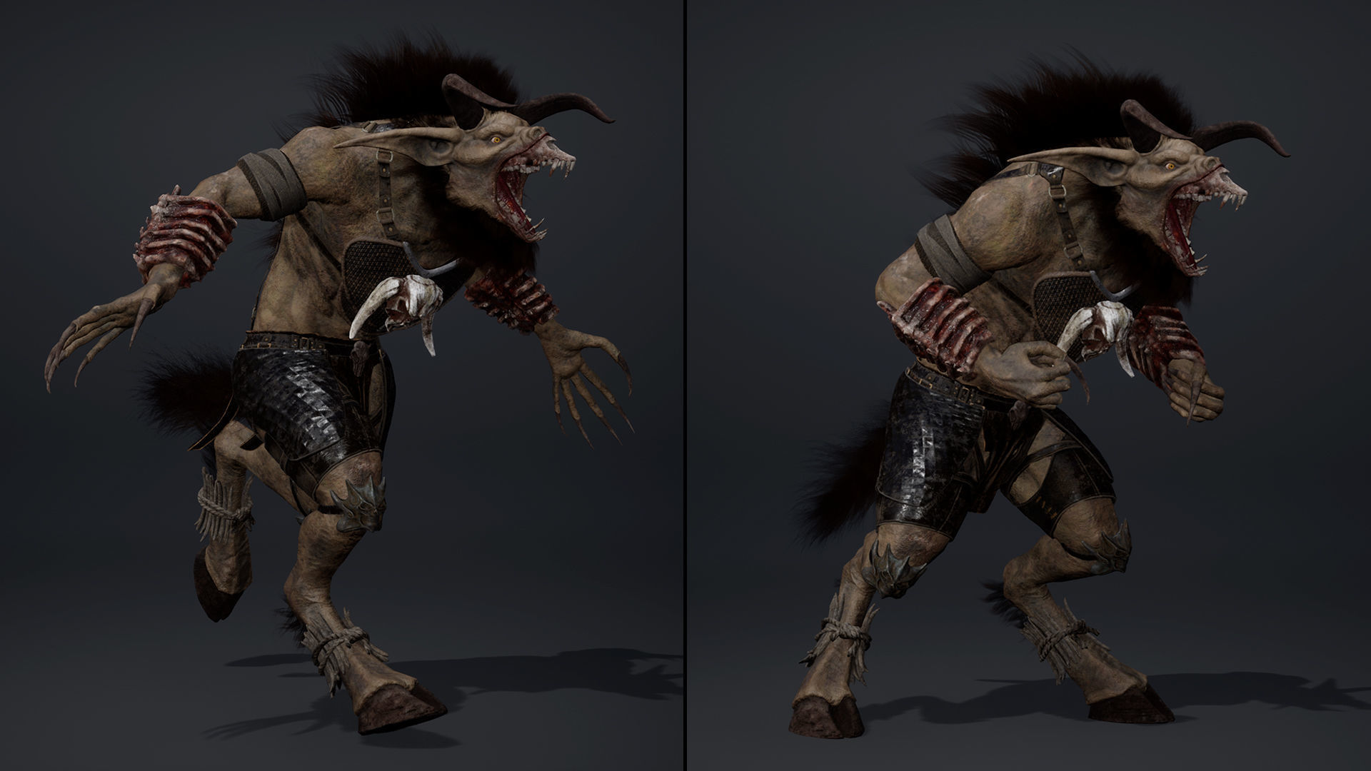 Shadow Barbar Arm2 Brutal Low-poly 3D model_6