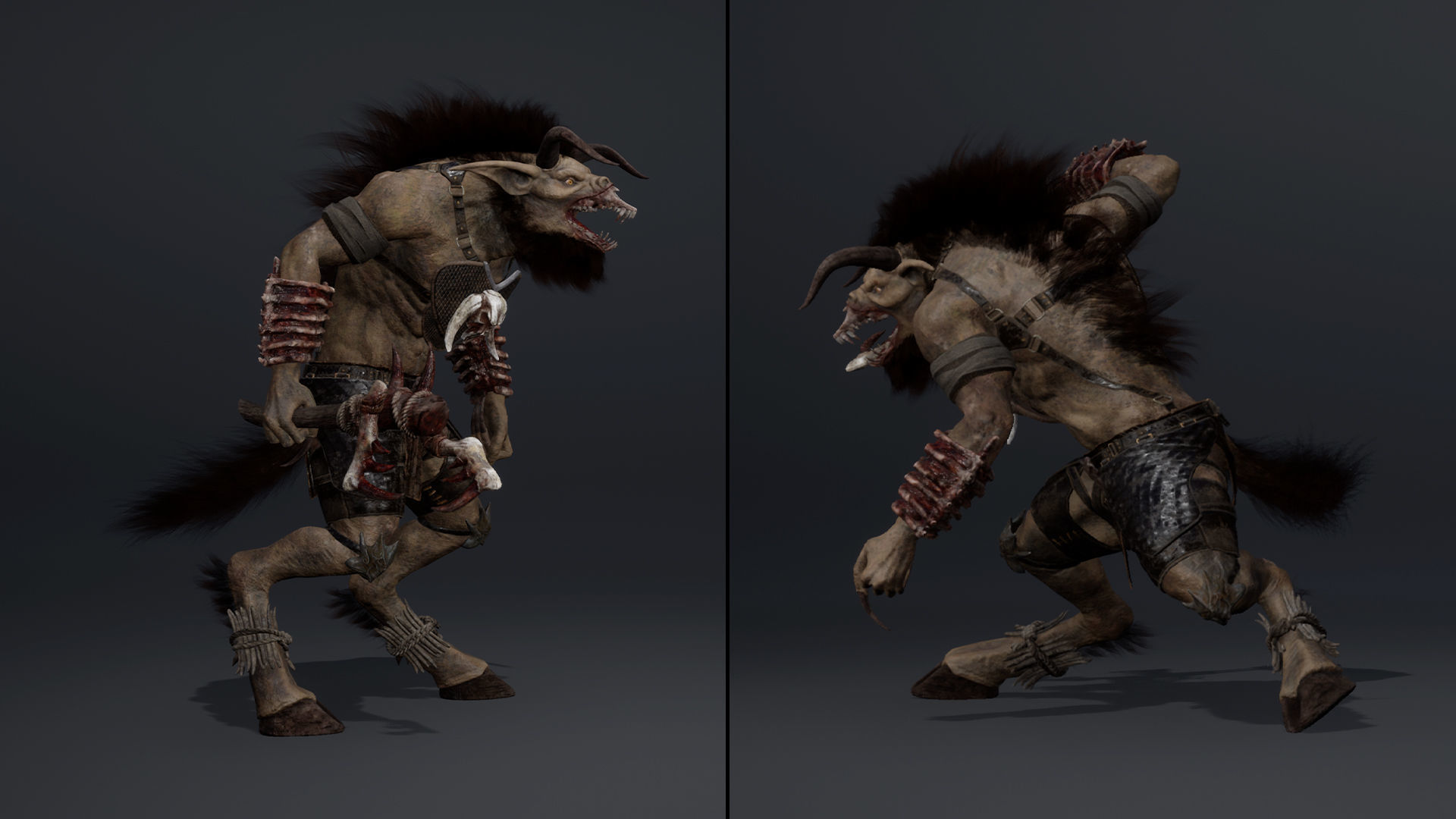 Shadow Barbar Arm2 Brutal Low-poly 3D model_15