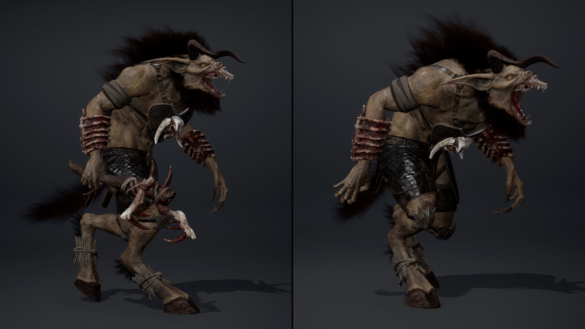 Shadow Barbar Arm2 Brutal Low-poly 3D model_18