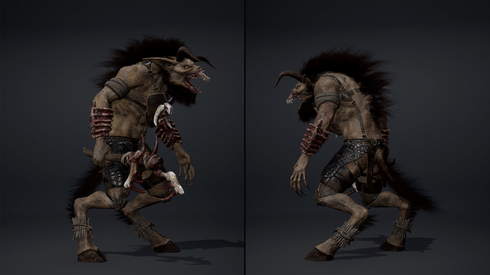 Shadow Barbar Arm2 Brutal Low-poly 3D model_5