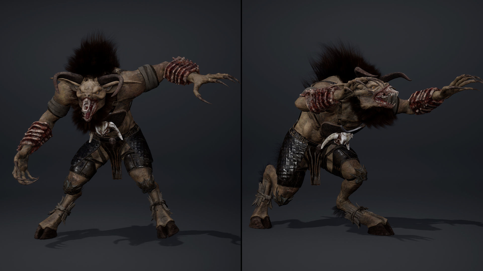 Shadow Barbar Arm2 Brutal Low-poly 3D model_21