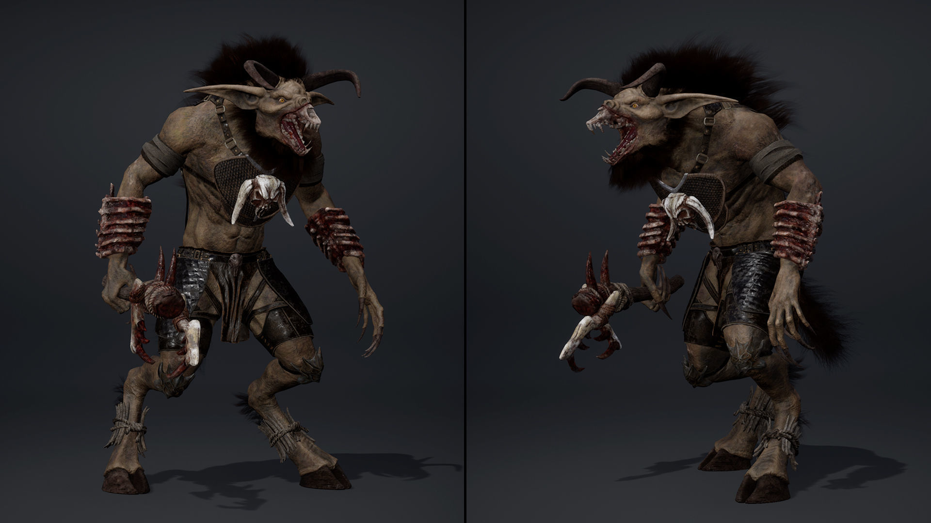 Shadow Barbar Arm2 Brutal Low-poly 3D model_22