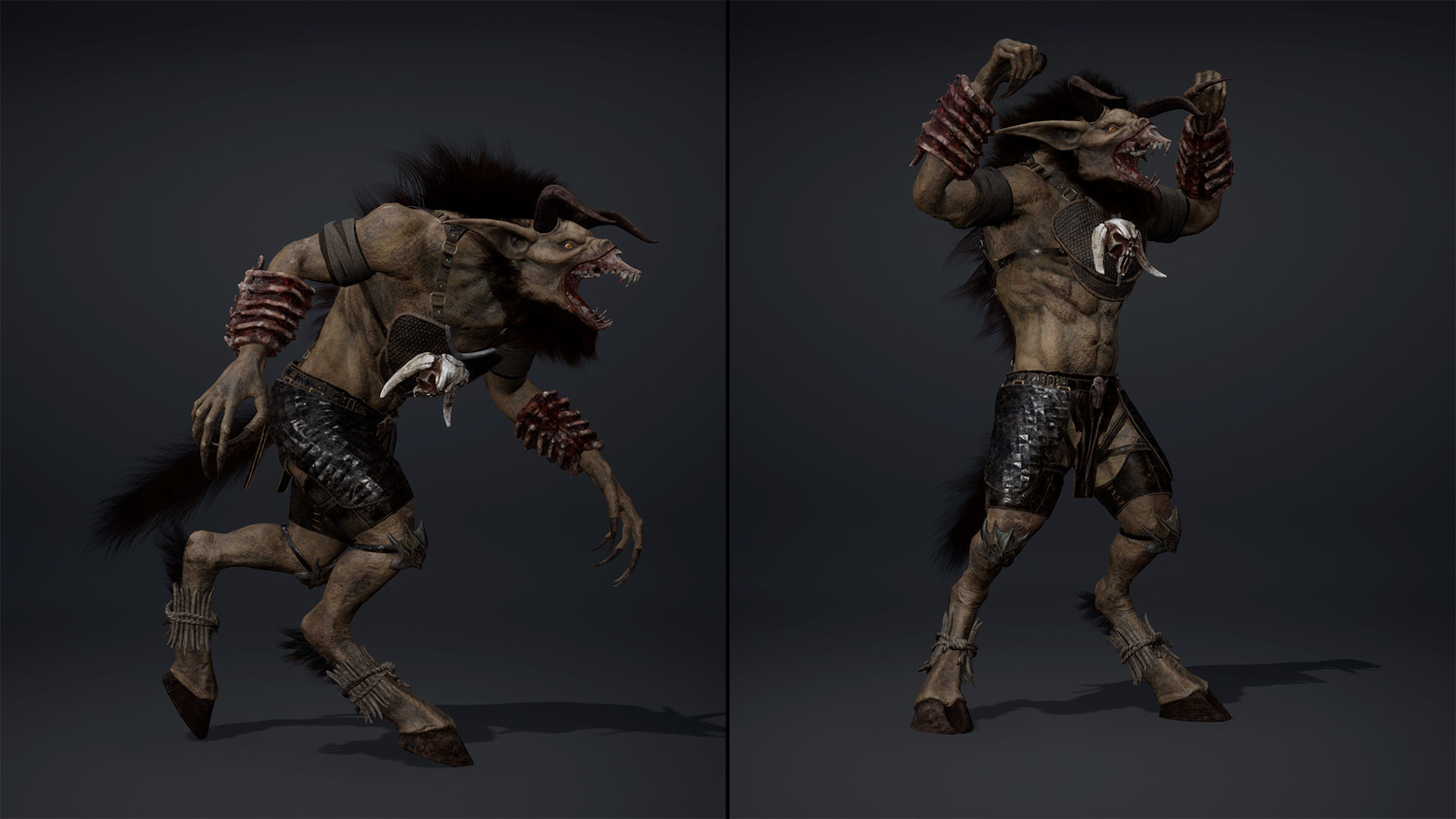 Shadow Barbar Arm2 Brutal Low-poly 3D model_19