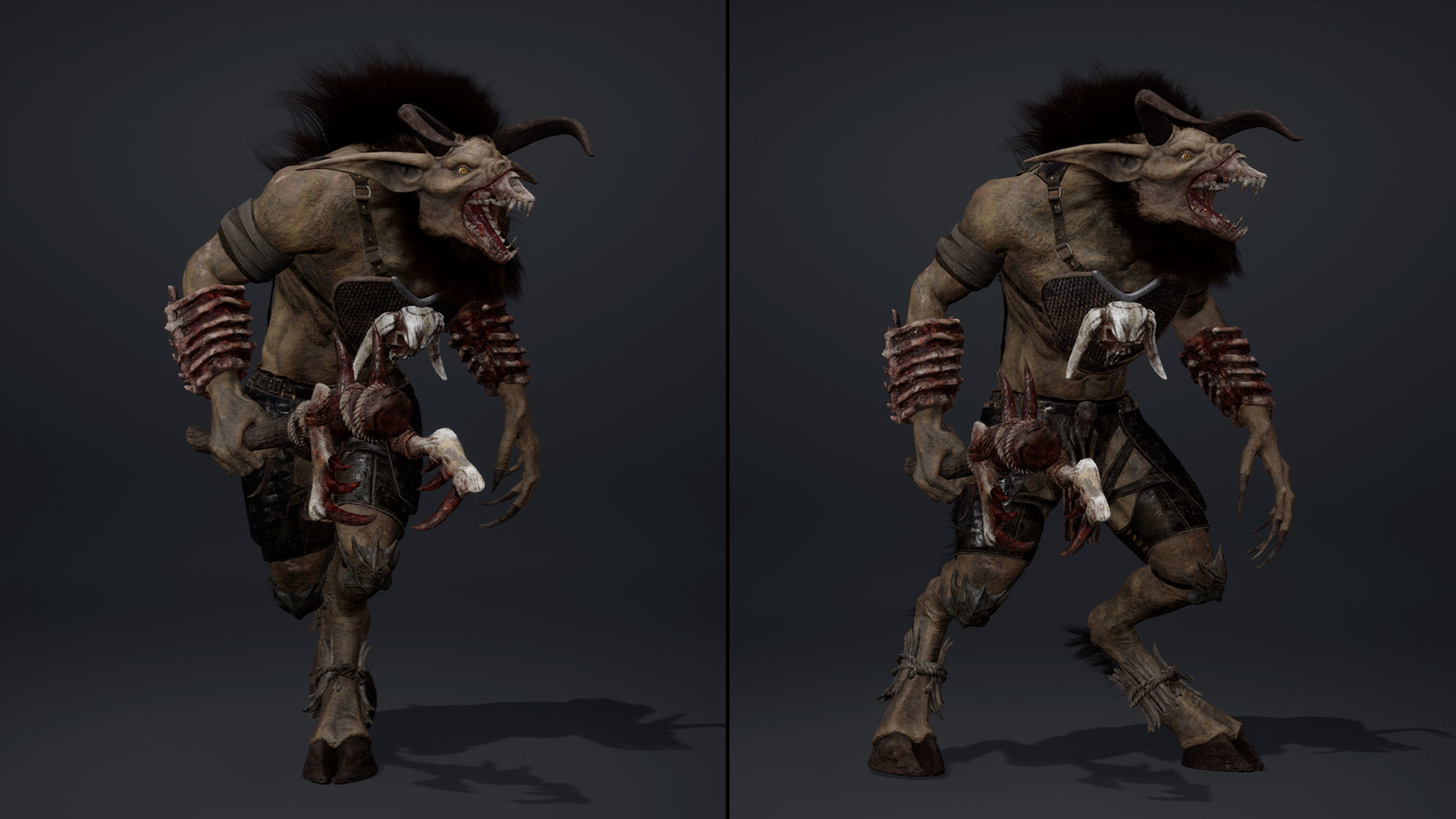 Shadow Barbar Arm2 Brutal Low-poly 3D model_7