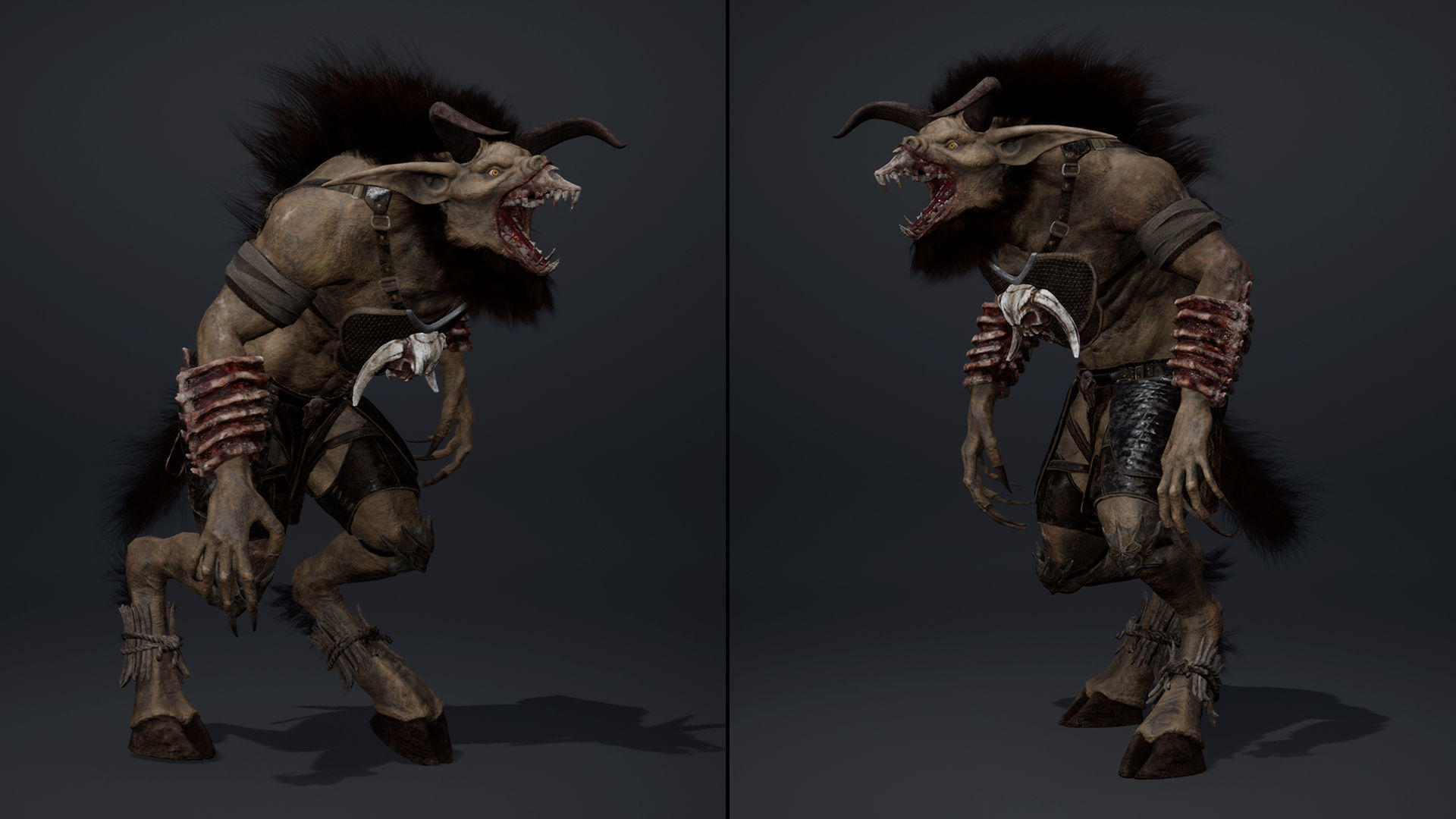 Shadow Barbar Arm2 Brutal Low-poly 3D model_10