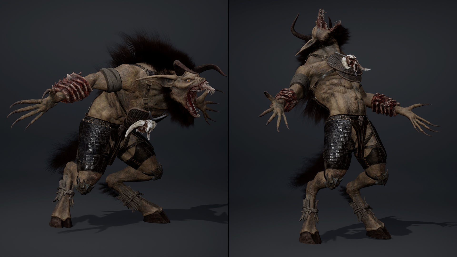 Shadow Barbar Arm2 Brutal Low-poly 3D model_9