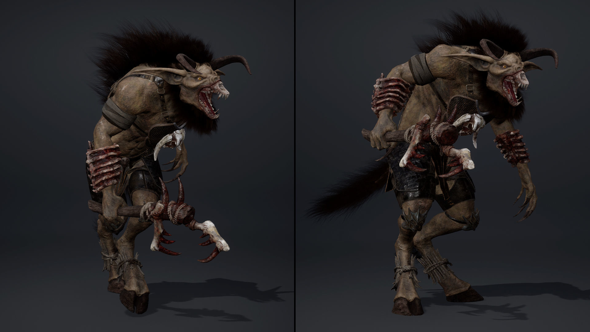 Shadow Barbar Arm2 Brutal Low-poly 3D model_20