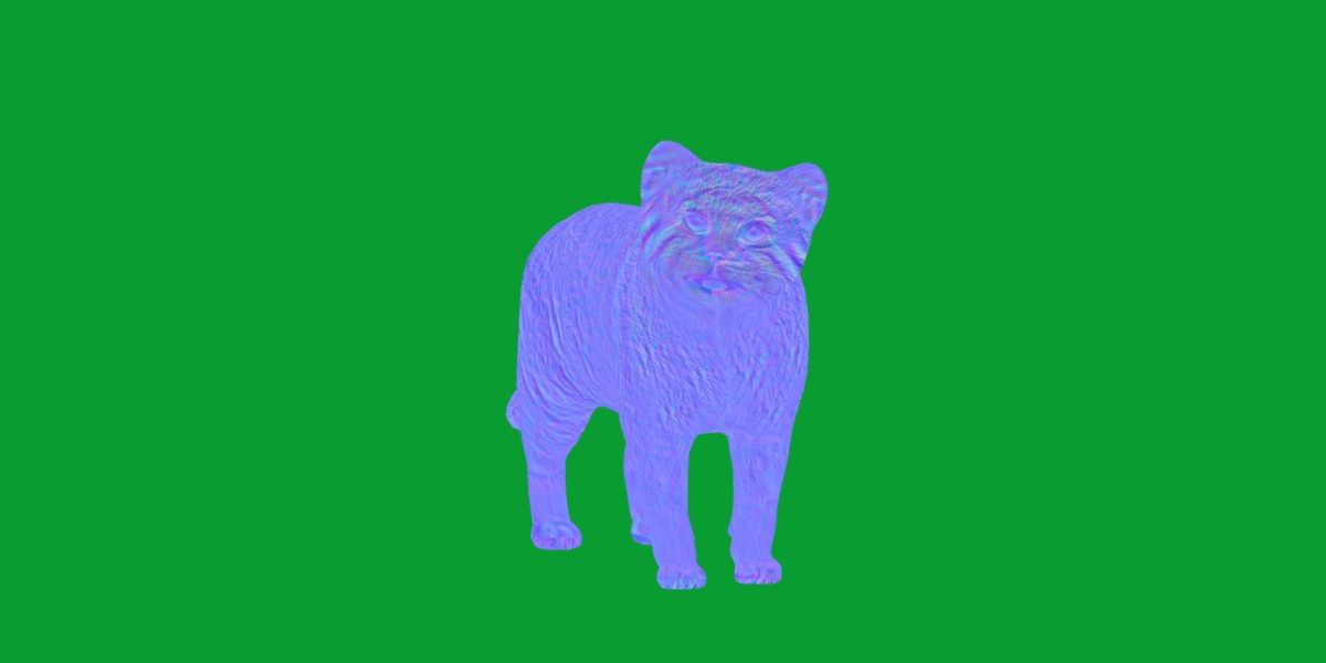 Pallas Manul Cat Breed Low-poly 3D model_3