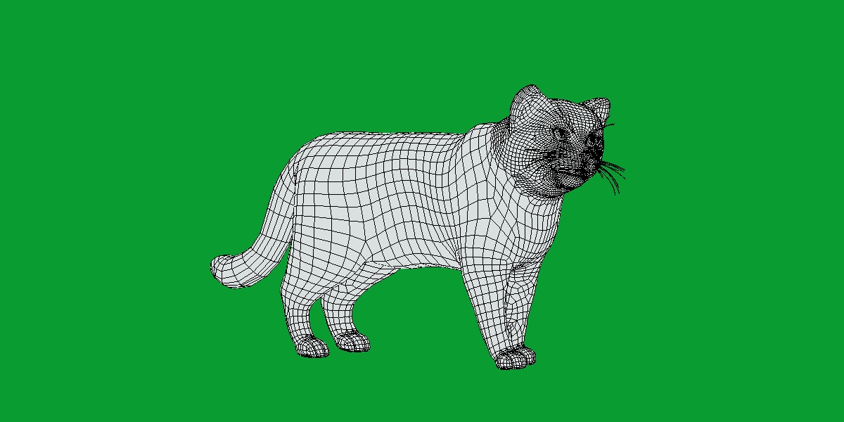 Pallas Manul Cat Breed Low-poly 3D model_10