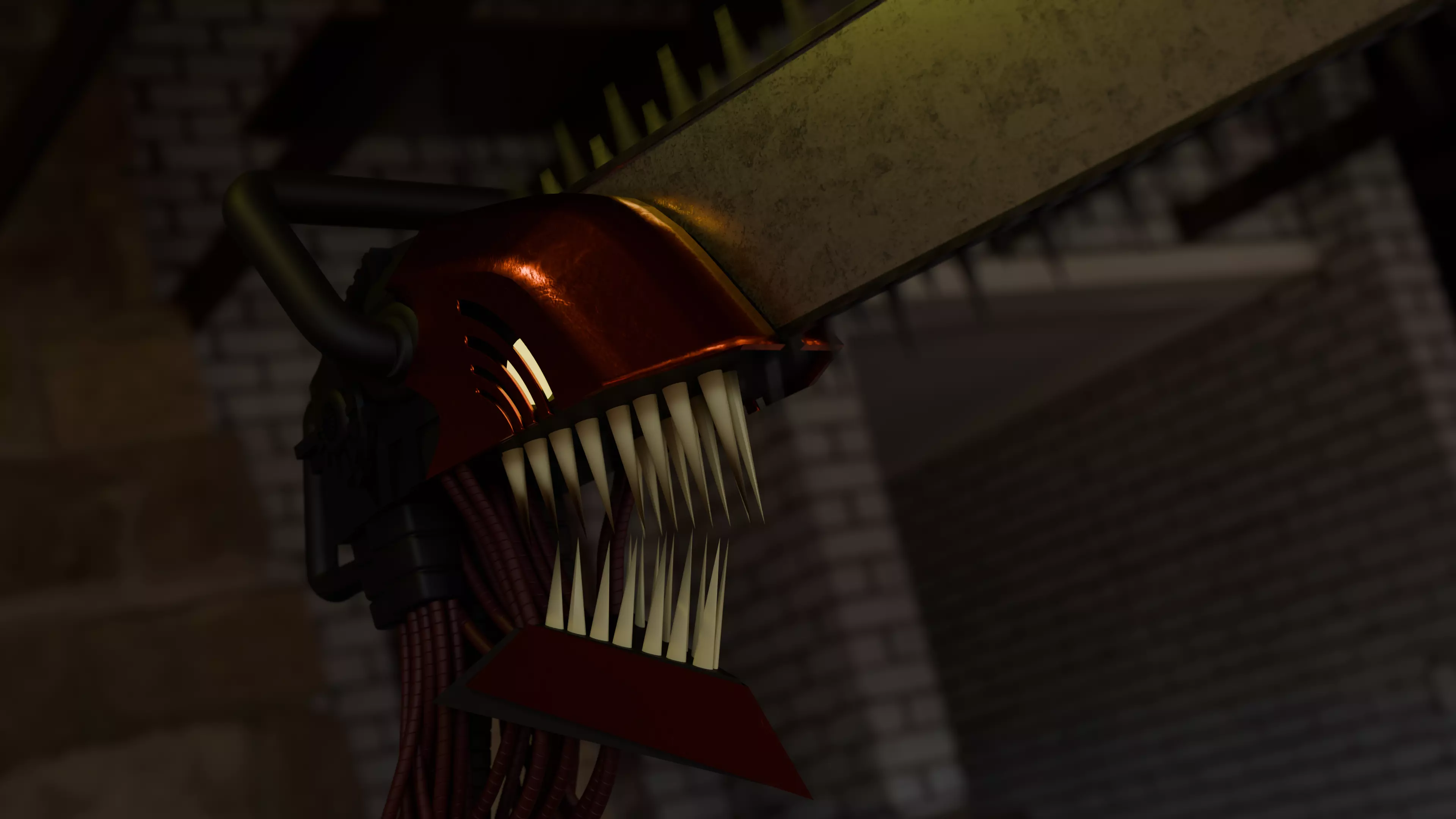 Chainsaw man Head 3d Model Low-poly 3D model_0