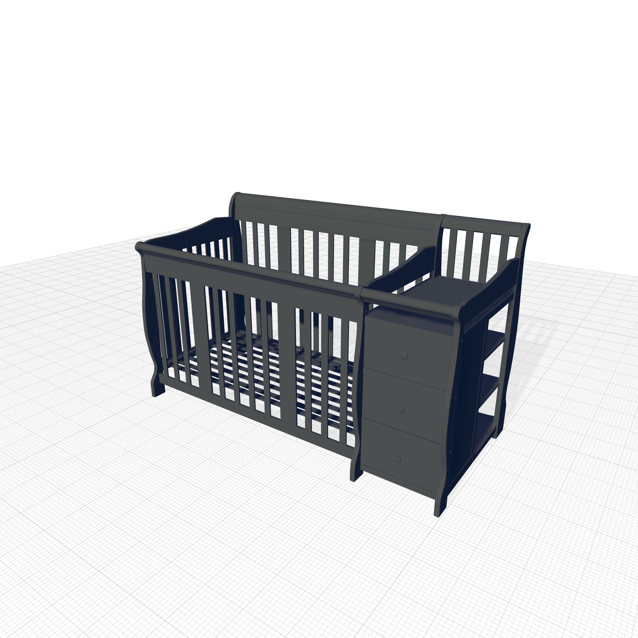 Portofino Crib  3D model_6