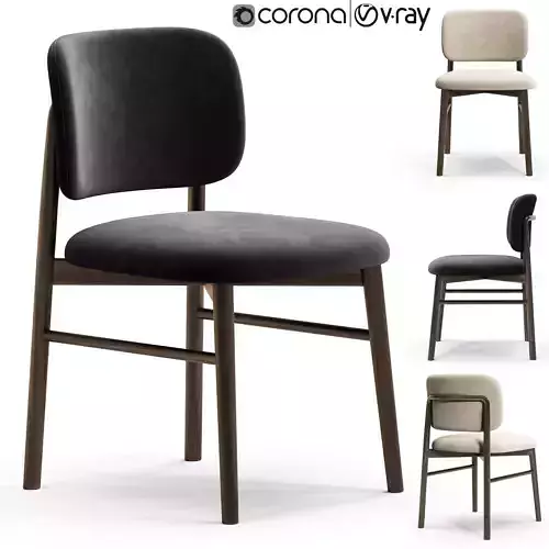 Diotti Janine Wooden Legs Upholstered Chairs