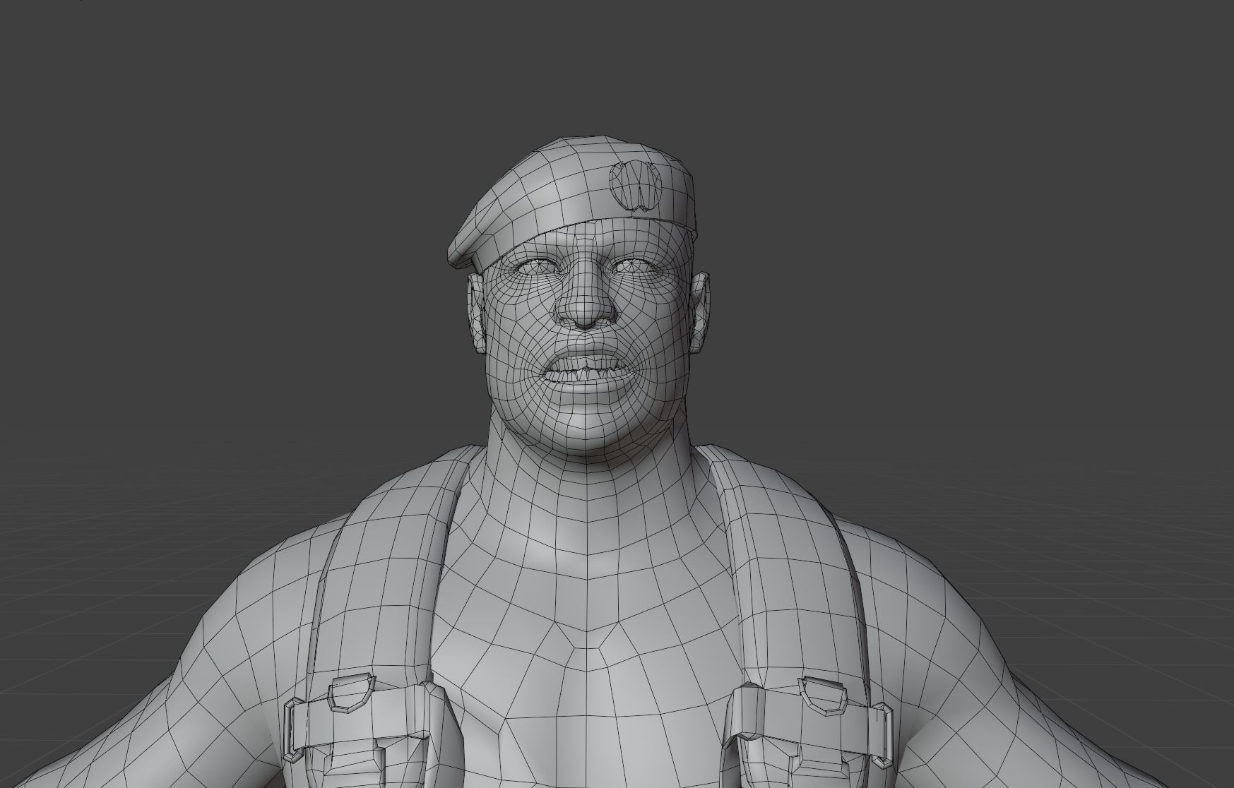 Zombie Soldier-Low-poly 3D game model Low-poly 3D model_6