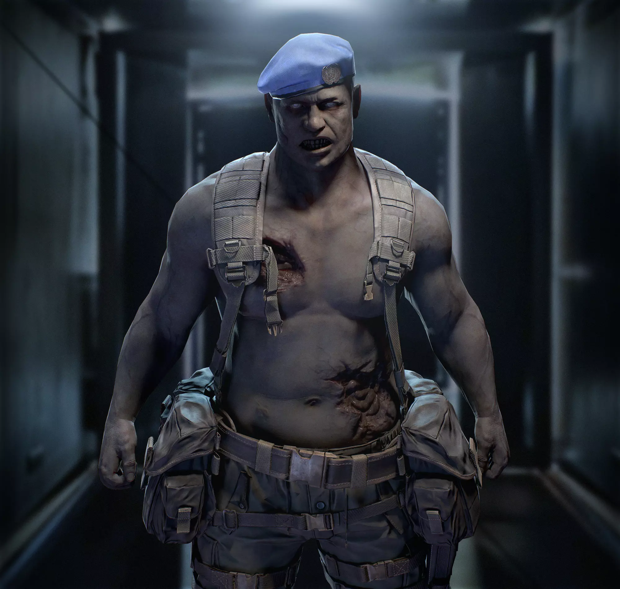 Zombie Soldier-Low-poly 3D game model Low-poly 3D model_0