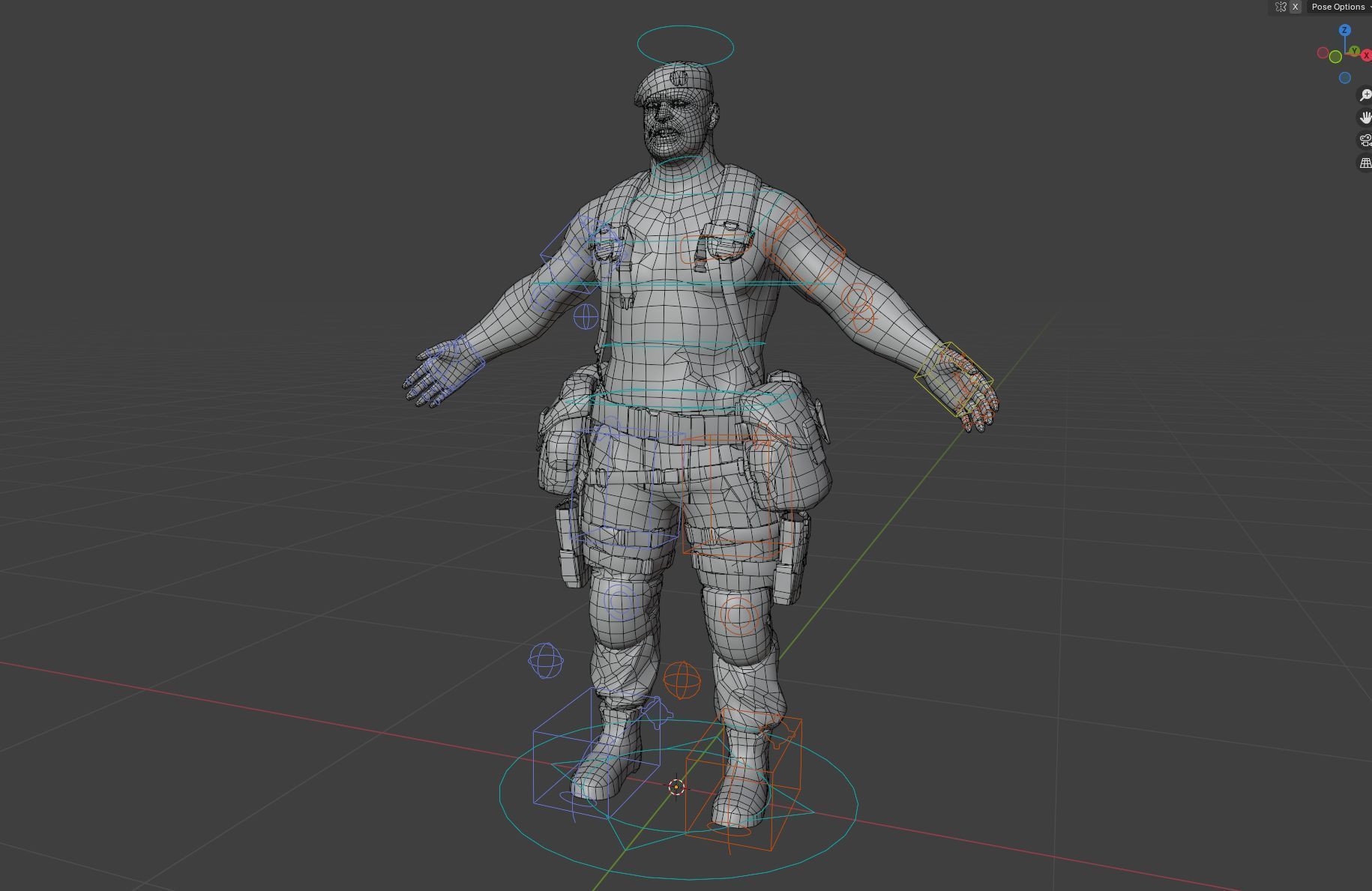 Zombie Soldier-Low-poly 3D game model Low-poly 3D model_5