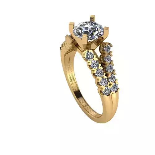 Two tone engagement ring  3D print model