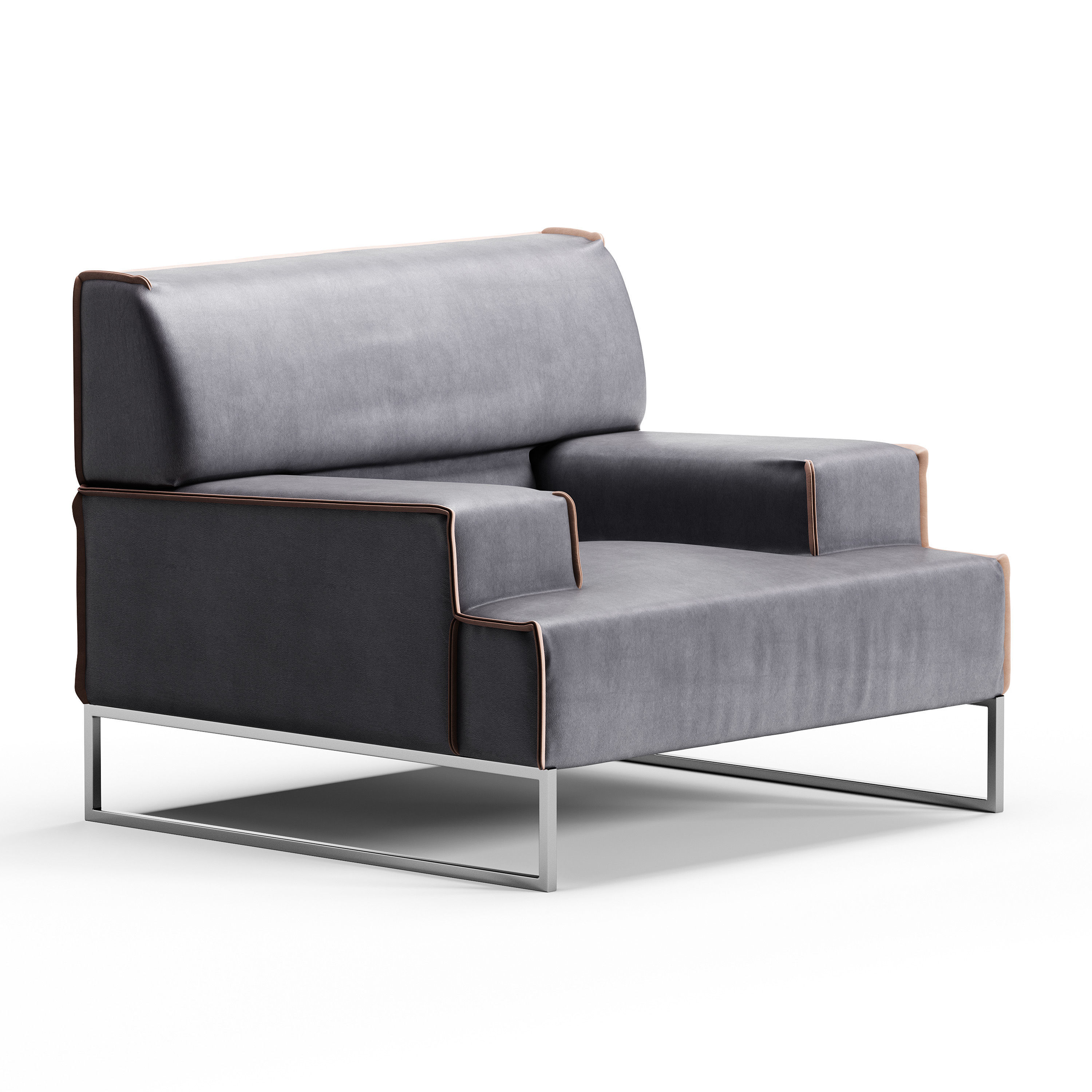 Frigerio Cloud Armchair 3D model_4