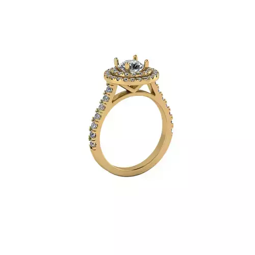 Doubl halo engagement ring