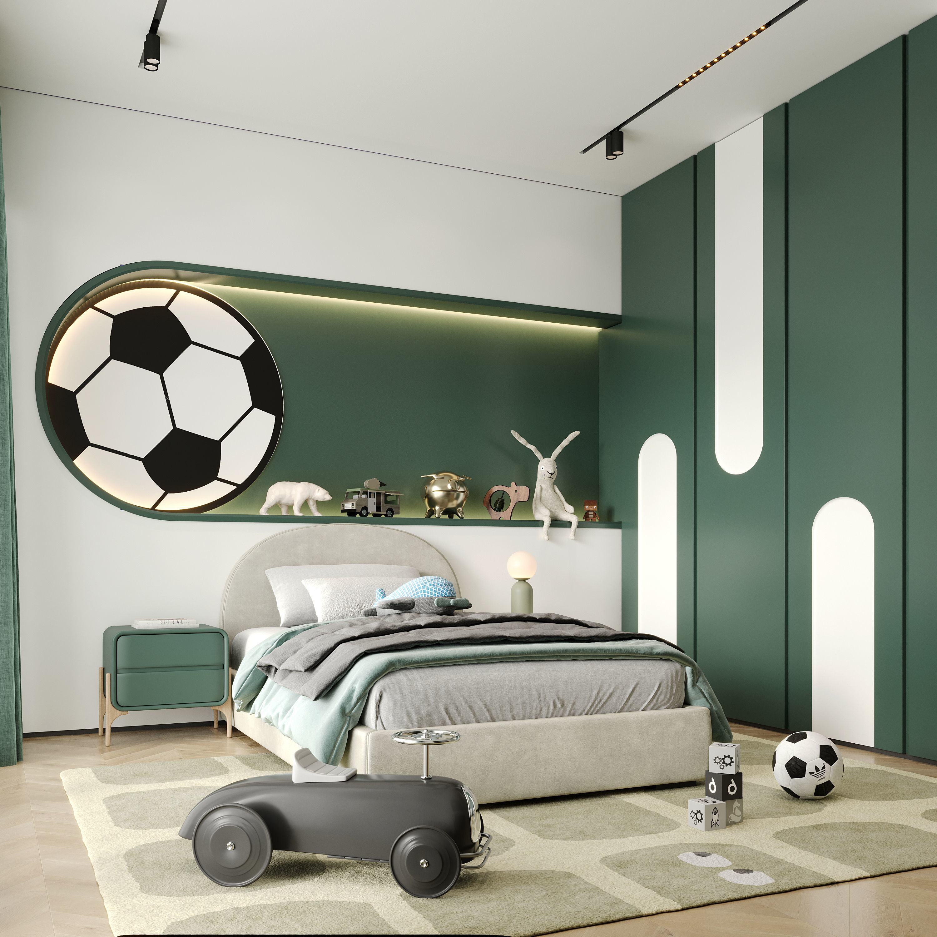 AR-24062 Family House - Kid Bedroom 3D Scene 3D model_2