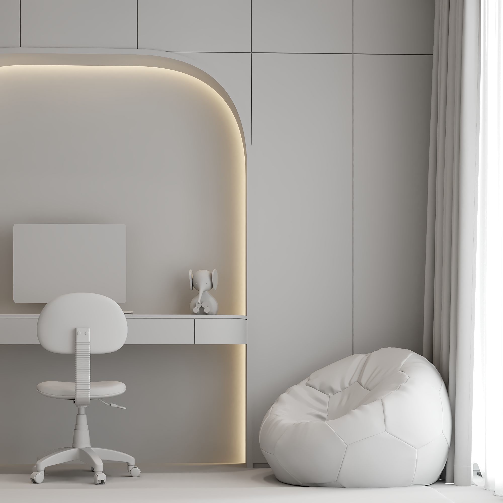 AR-24062 Family House - Kid Bedroom 3D Scene 3D model_13