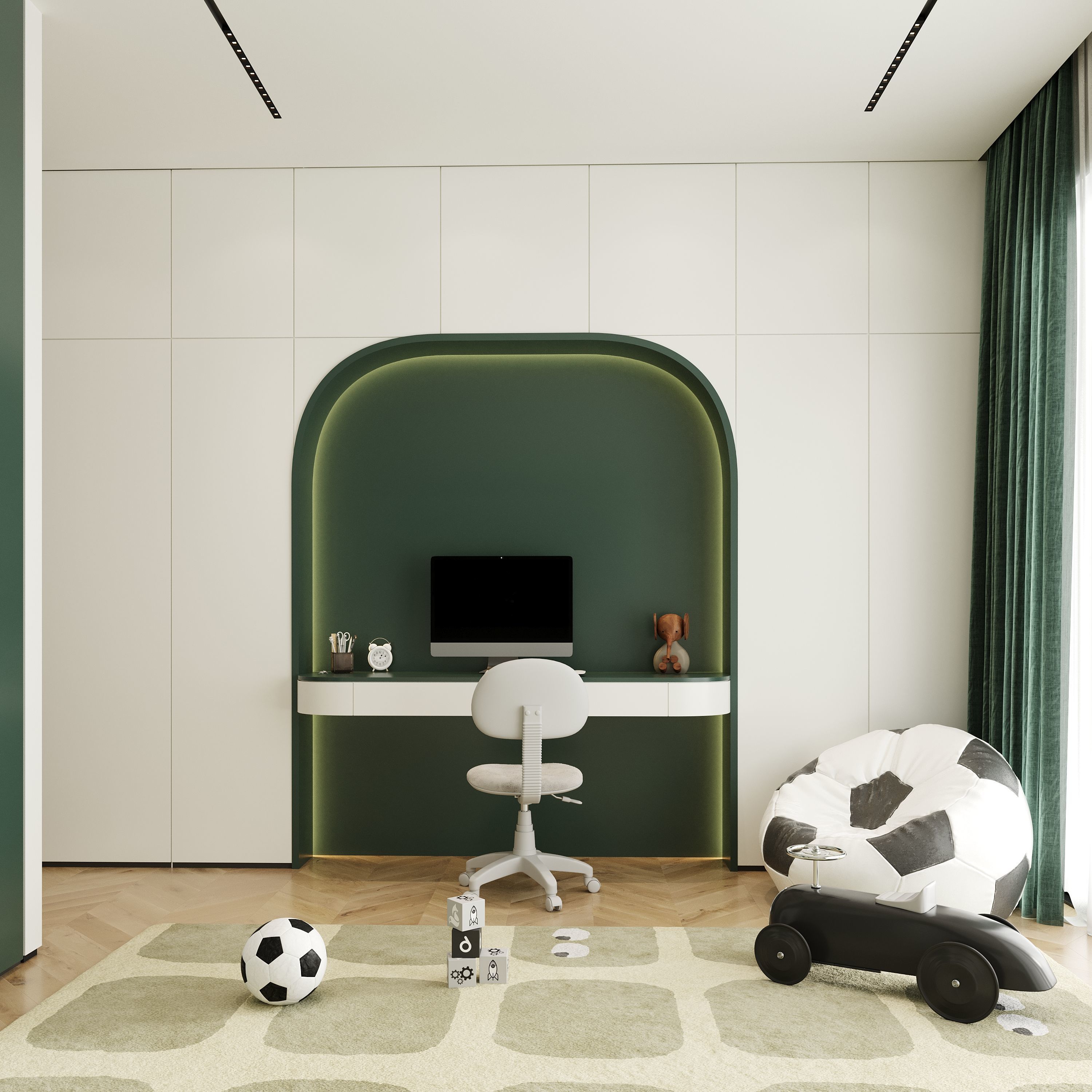 AR-24062 Family House - Kid Bedroom 3D Scene 3D model_4