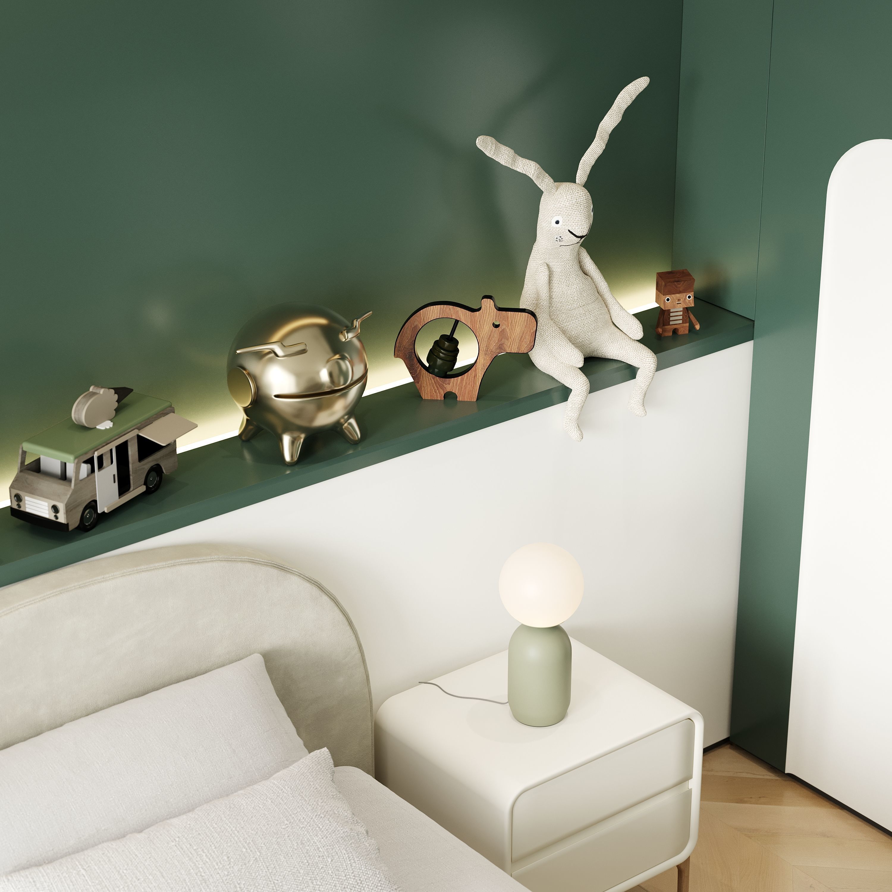 AR-24062 Family House - Kid Bedroom 3D Scene 3D model_6