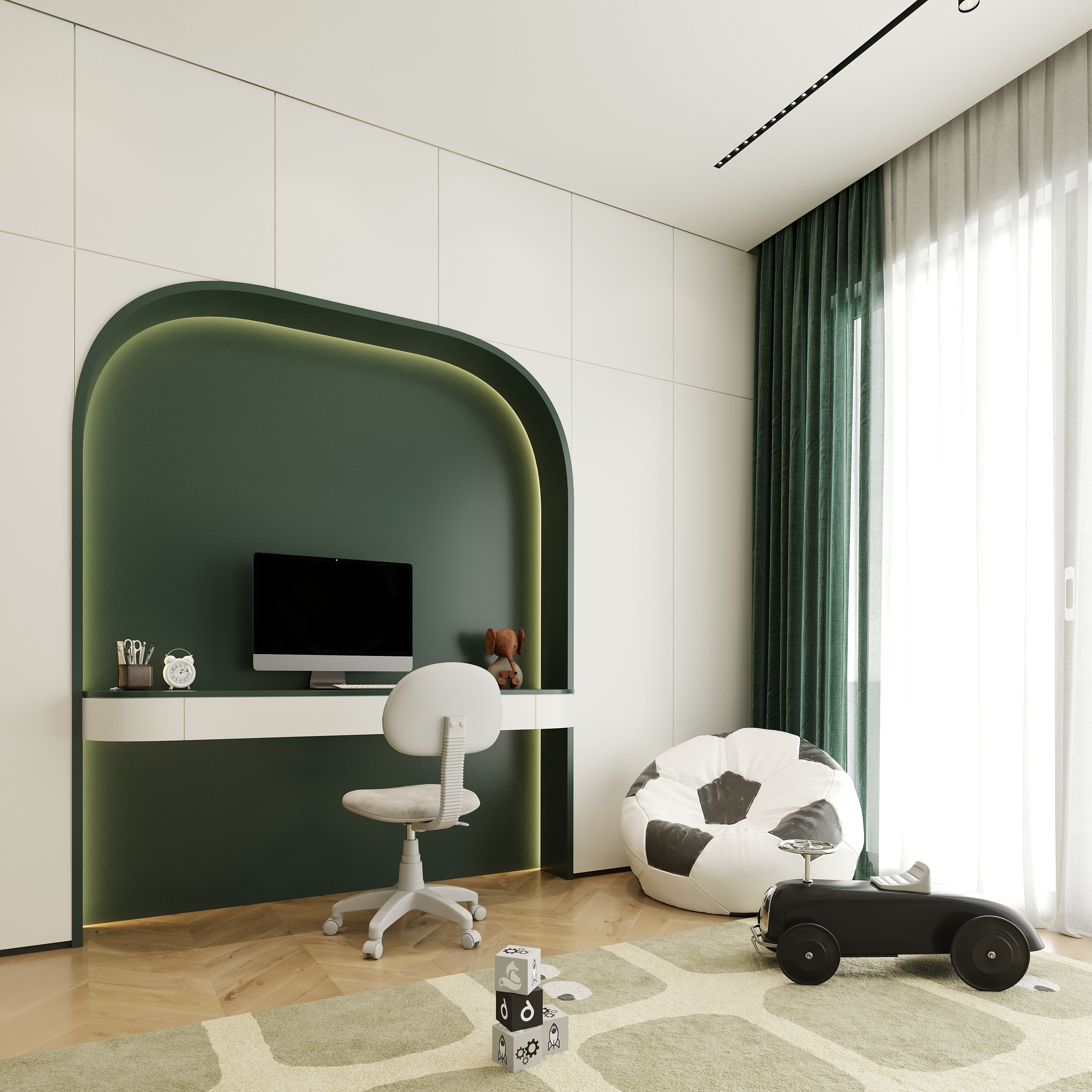 AR-24062 Family House - Kid Bedroom 3D Scene 3D model_5