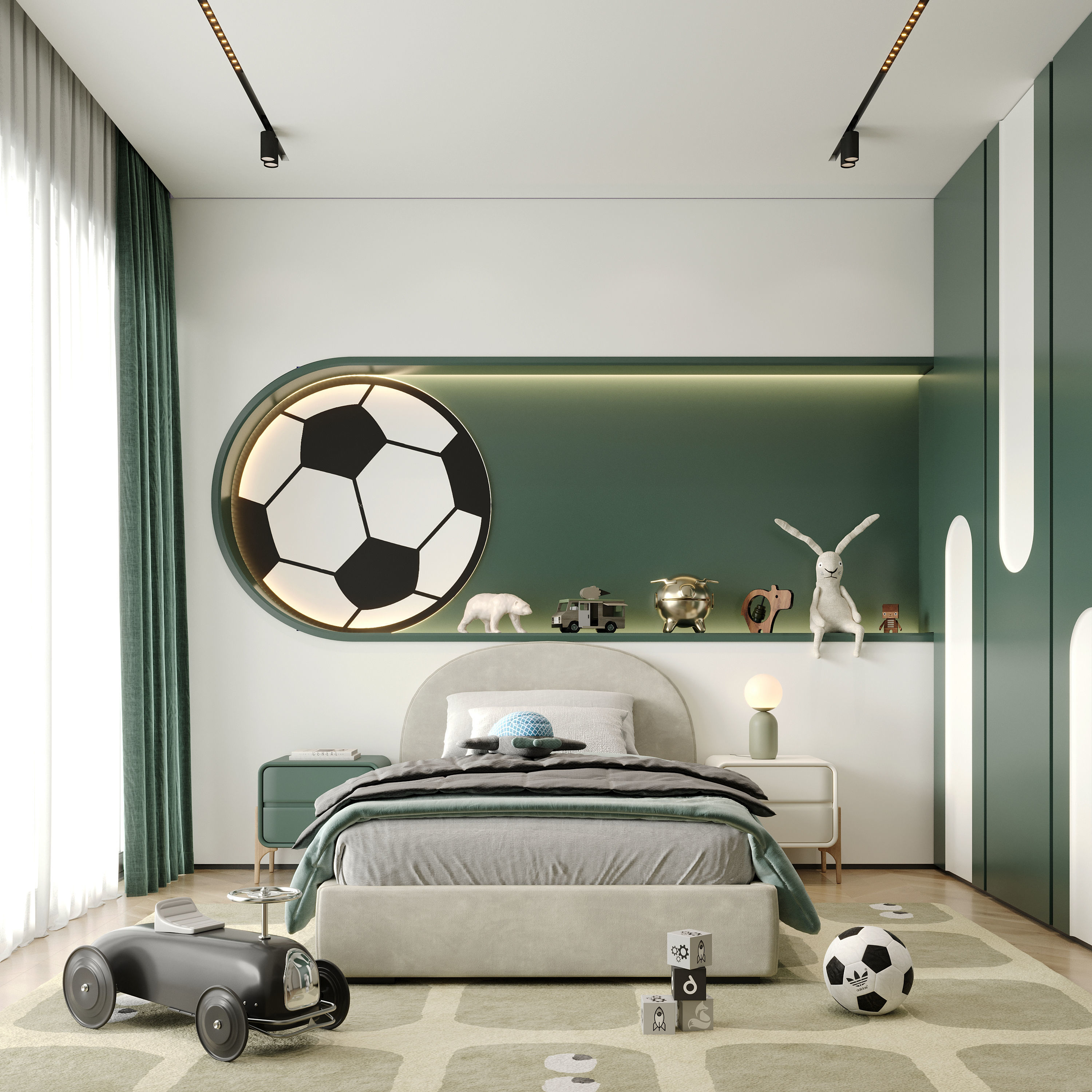 AR-24062 Family House - Kid Bedroom 3D Scene 3D model_1