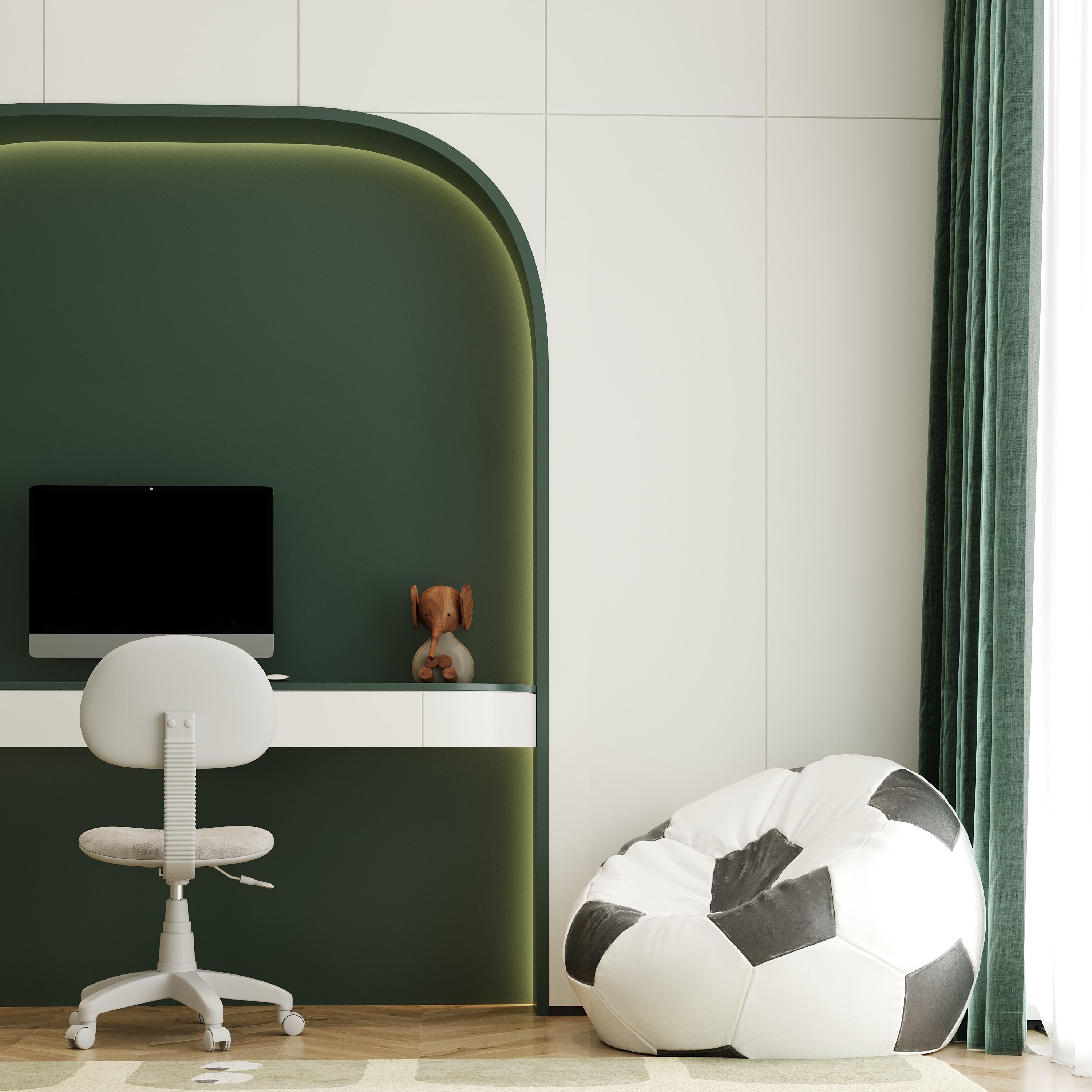 AR-24062 Family House - Kid Bedroom 3D Scene 3D model_3