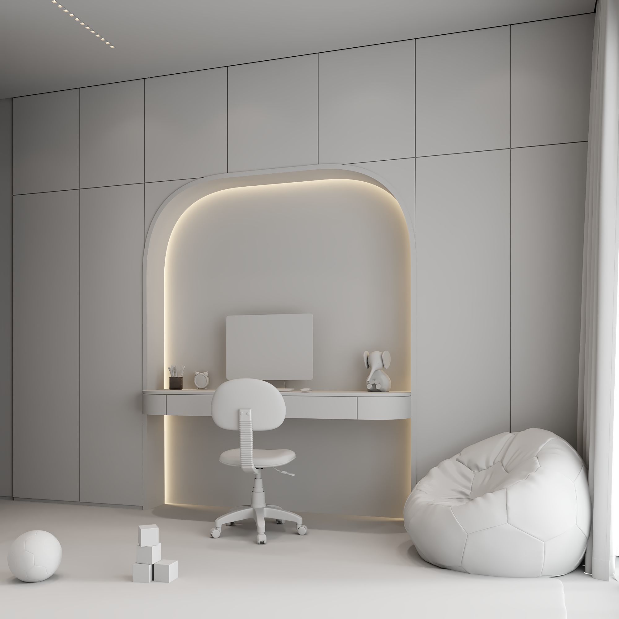 AR-24062 Family House - Kid Bedroom 3D Scene 3D model_11