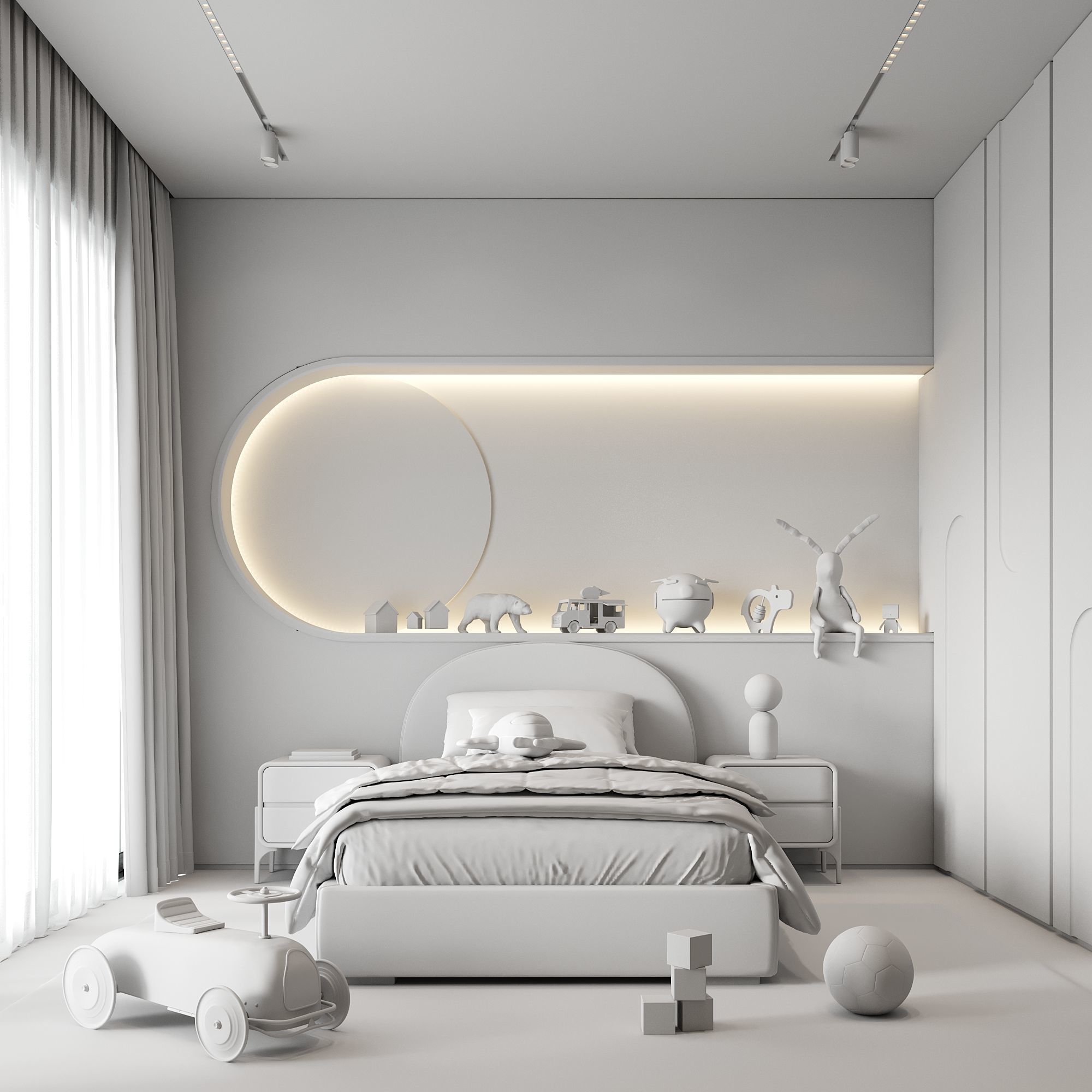 AR-24062 Family House - Kid Bedroom 3D Scene 3D model_8