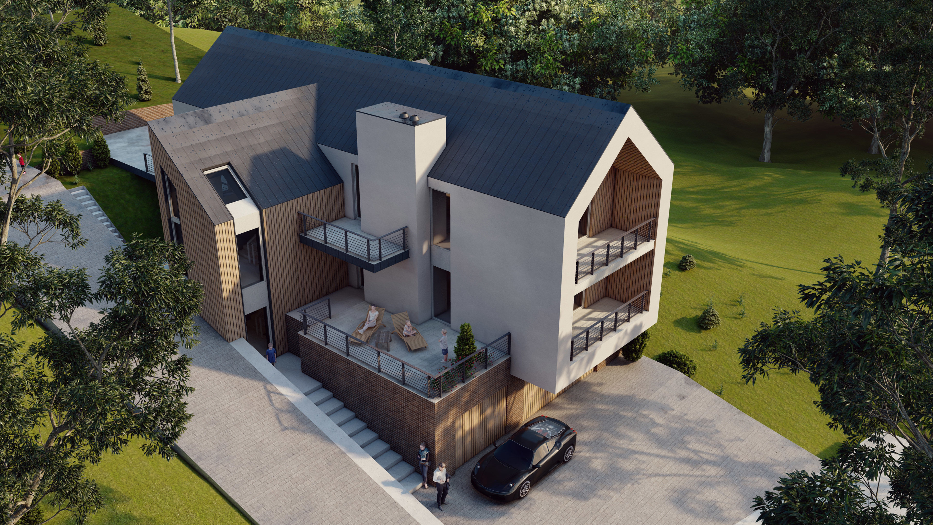 villa 106  Low-poly 3D model_2