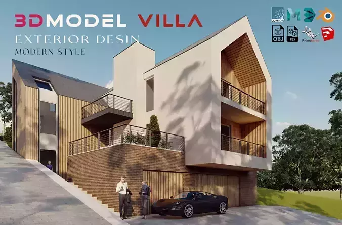villa 106  Low-poly 3D model