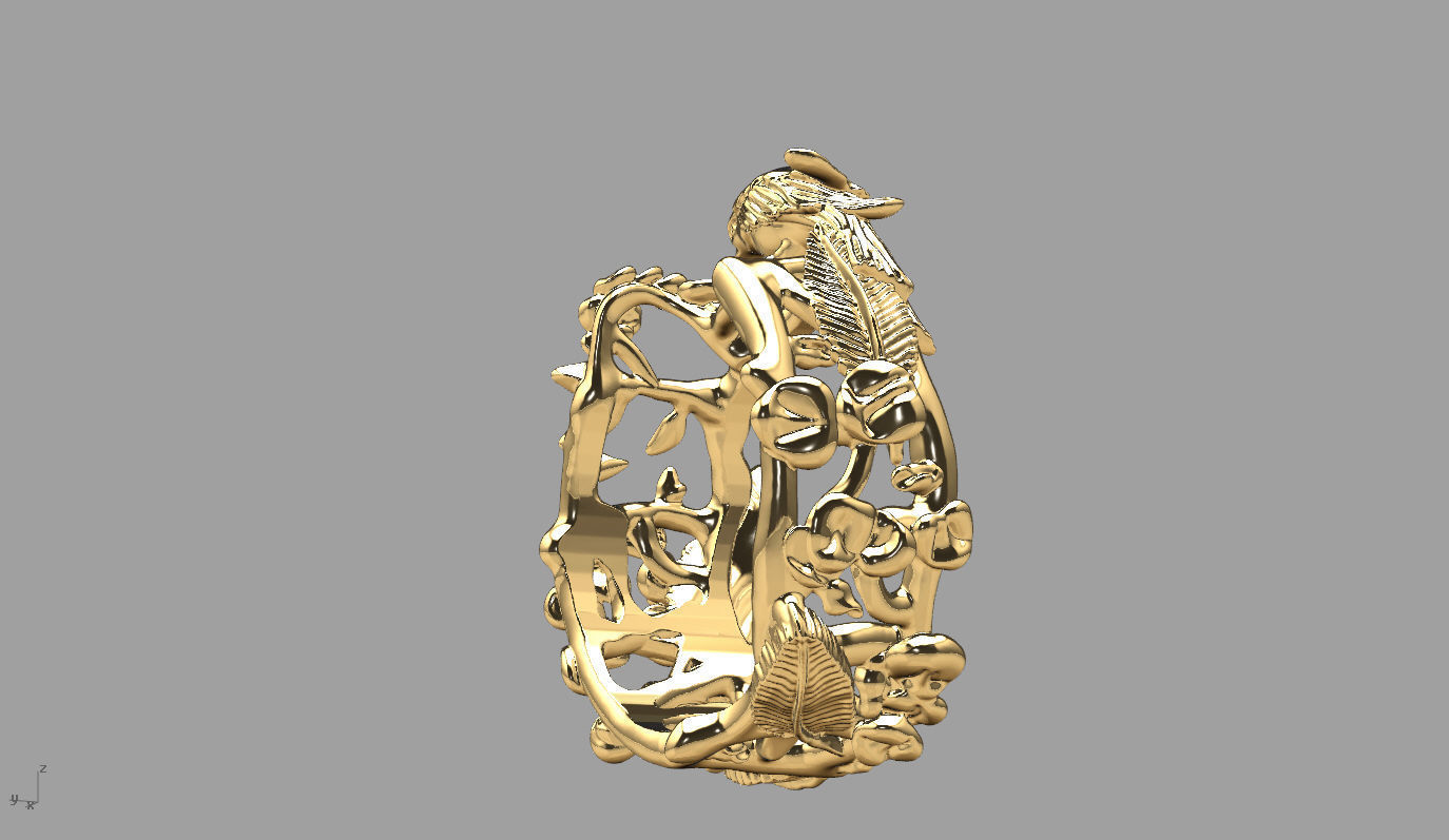 nature ring 0 3D print model_6