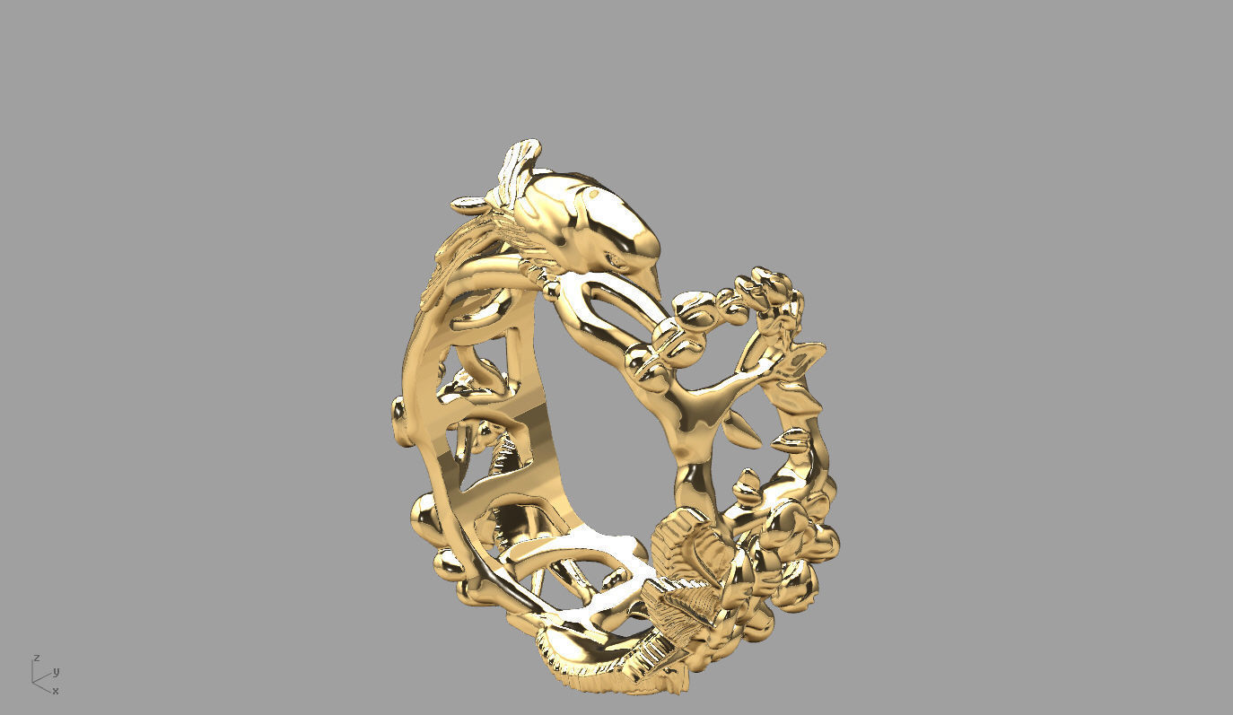 nature ring 0 3D print model_9