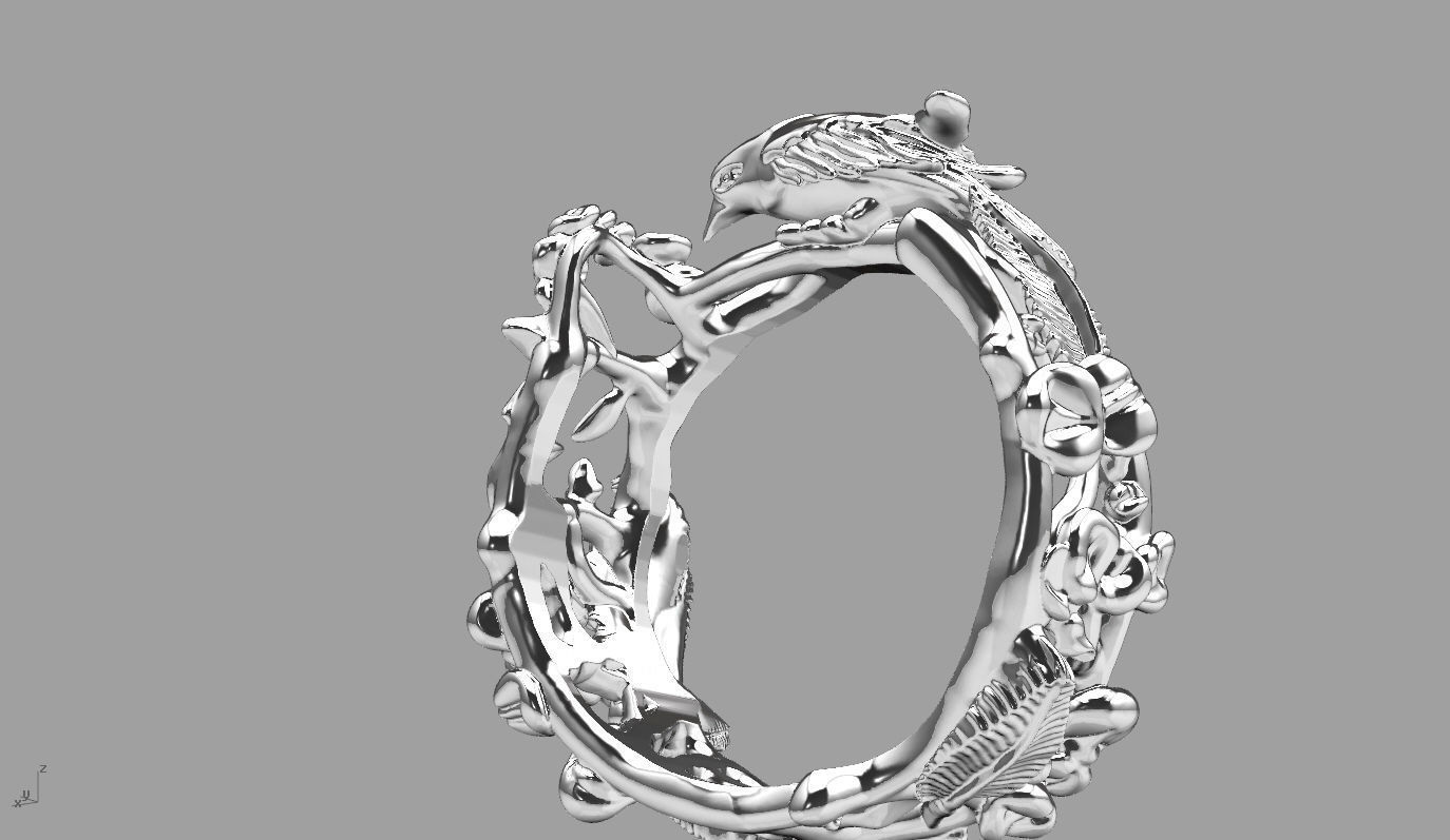 nature ring 0 3D print model_2