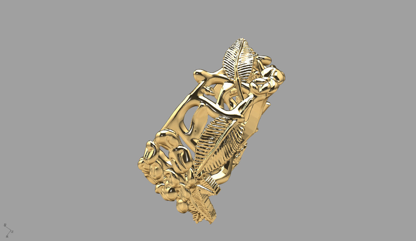 nature ring 0 3D print model_8