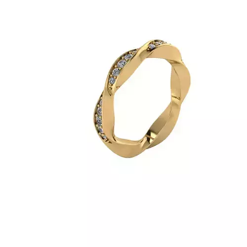 twisted matching band ring  3D print model