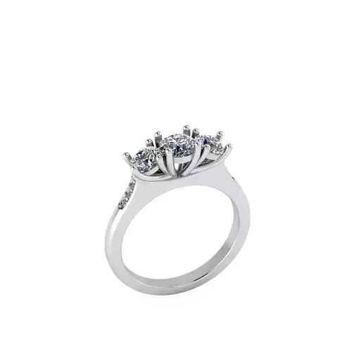 three stone engagement ring