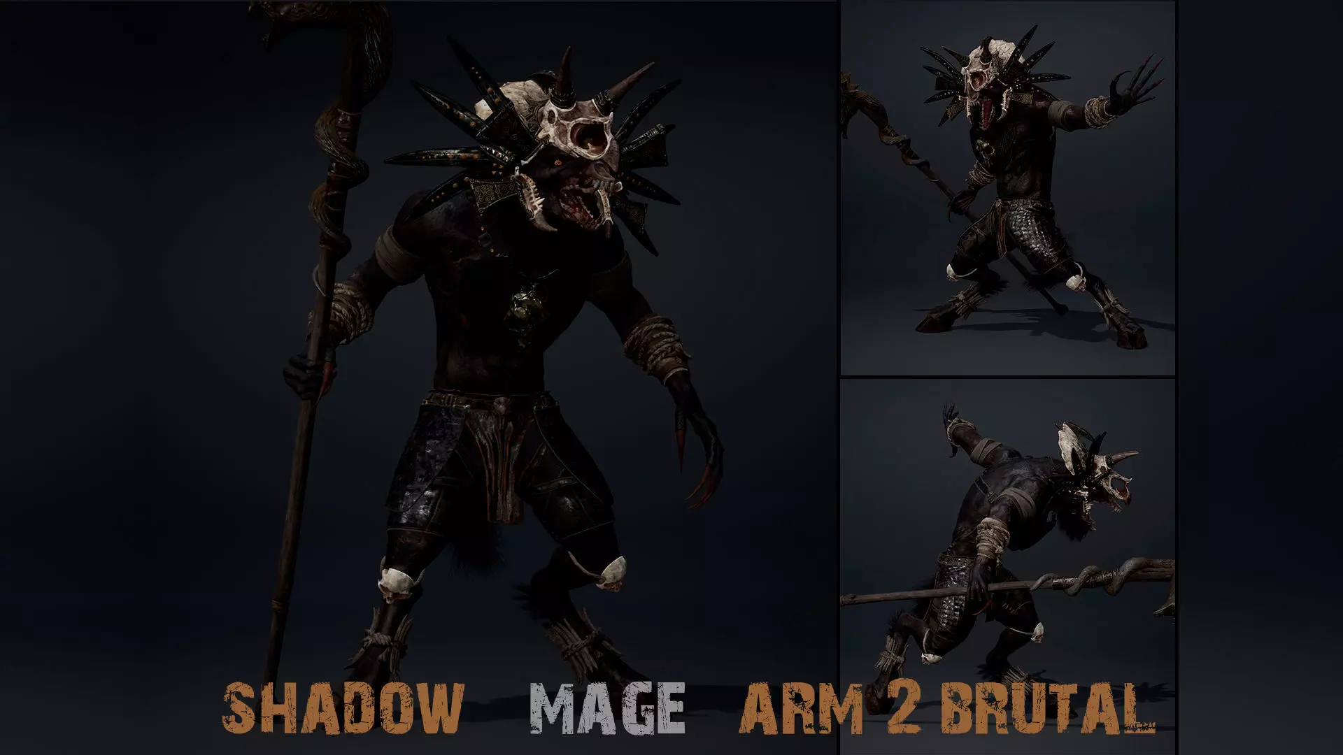 Shadow Mage Arm2 Brutal Low-poly 3D model_0