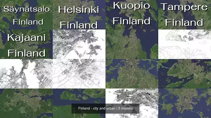 Finland - city and urban 3D Model Collection
